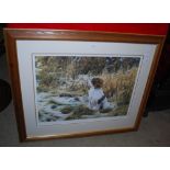 A STEVEN TOWNSEND PRINT OF A SPRINGER SPANIEL, TITLED 'TRIBUTE TO DASH'