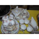 A WEDGWOOD LICHFIELD PATTERN PART TEA AND DINNER SET