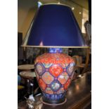 A JAPANESE IMARI PORCELAIN VASE CONVERTED TO A TABLE LAMP