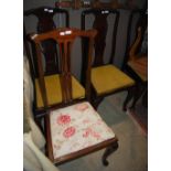 THREE SETS OF ASSORTED DINING CHAIRS TO INCLUDE FOUR VICTORIAN BALLOON-BACK CHAIRS, AND TWO SETS