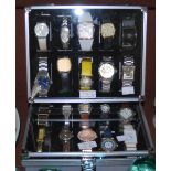 TWO CASES OF TWENTY WRISTWATCHES TO INCLUDE EXAMPLES BY ACCURIST, SEIKO, GIVENCHY, MICHAEL KORS,