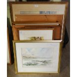 •AR A GROUP OF NINE WATERCOLOURS TO INCLUDE CATHERINE AS ARTHUR, "QUARRY", WATERCOLOUR SIGNED AND