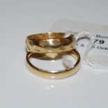 TWO 9CT GOLD RINGS, GROSS WEIGHT 4.2 GRAMS