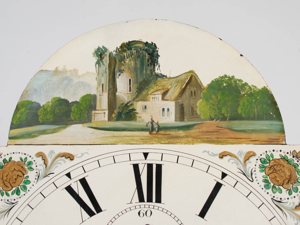 A GEORGE III MAHOGANY LONGCASE CLOCK, FRENCH, YALDING, THE ENAMEL DIAL WITH ROMAN NUMERALS, - Image 4 of 9
