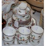 AN AYNSLEY FLORAL DECORATED PART TEASET
