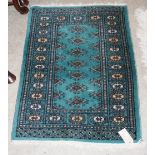 TWO PERSIAN RUGS TO INCLUDE AN OFF-WHITE RUG WITH ALL-OVER DESIGN, APPROX. 165CM X 91CM TOGETHER