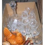 BOX - ASSORTED CERAMICS AND GLASSWARE