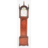 A GEORGE III MAHOGANY LONGCASE CLOCK, FRENCH, YALDING, THE ENAMEL DIAL WITH ROMAN NUMERALS,