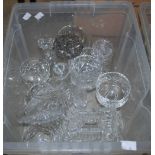 BOX OF ASSORTED GLASSWARE
