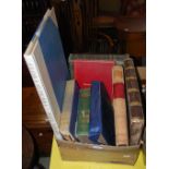 BOX OF ASSORTED VINTAGE BOOKS TO INCLUDE "FLORA SUPERBA" BY PAUL JONES, ETC