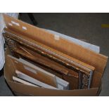 BOX OF ASSORTED PICTURES, PRINTS, PICTURE FRAMES, ETC