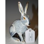 A ROYAL CROWN DERBY FIGURE OF A STARLIGHT HARE