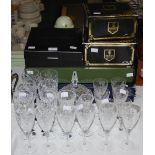 COLLECTION OF GLASSWARE TO INCLUDE BOXED EXAMPLES OF EDINBURGH CRYSTAL, HARRODS GLASSWARE, WATERFORD