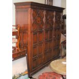 A 1920'S DARK OAK WARDROBE