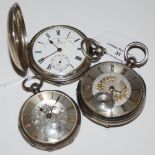 A BIRMINGHAM SILVER HUNTER CASED POCKET WATCH, "JOHN FORREST, LONDON, CHRONOMETER MAKER TO THE