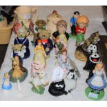 A COLLECTION OF WADE CERAMICS TO INCLUDE "BEAUTY AND THE BEAST", "PETER PAN", "ALICE IN WONDERLAND",