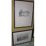 H M PEMBERTON, "LOCH AWE", ETCHING SIGNED IN PENCIL, 17CM X 22CM, TOGETHER WITH ANOTHER ETCHING BY