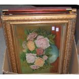 A BOX OF ASSORTED DECORATIVE PICTURES AND PRINTS, AND A FRAMED PICTURE OF MARITIME KNOTS