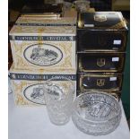 A COLLECTION OF GLASSWARE TO INCLUDE BOXED EXAMPLES BY EDINBURGH CRYSTAL, AND REMAINING LOOSE