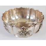 A late 19th/ early 20th century Chinese silver bowl, maker mark of ZEWOO, of shaped hexagonal form