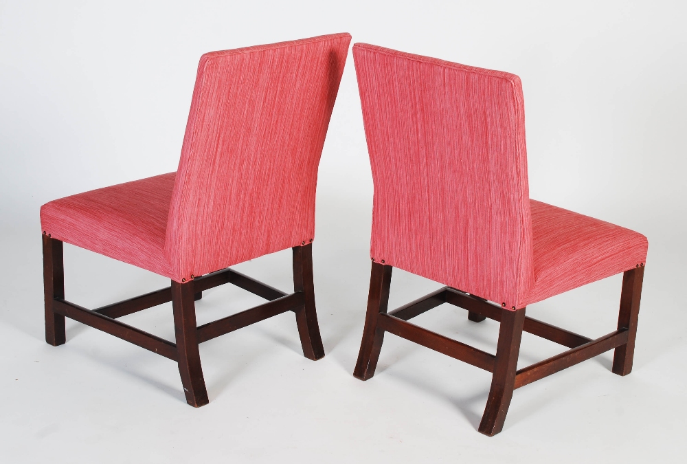 A pair of 19th century mahogany side chairs, the upholstered backs and seats with studded details - Image 5 of 5