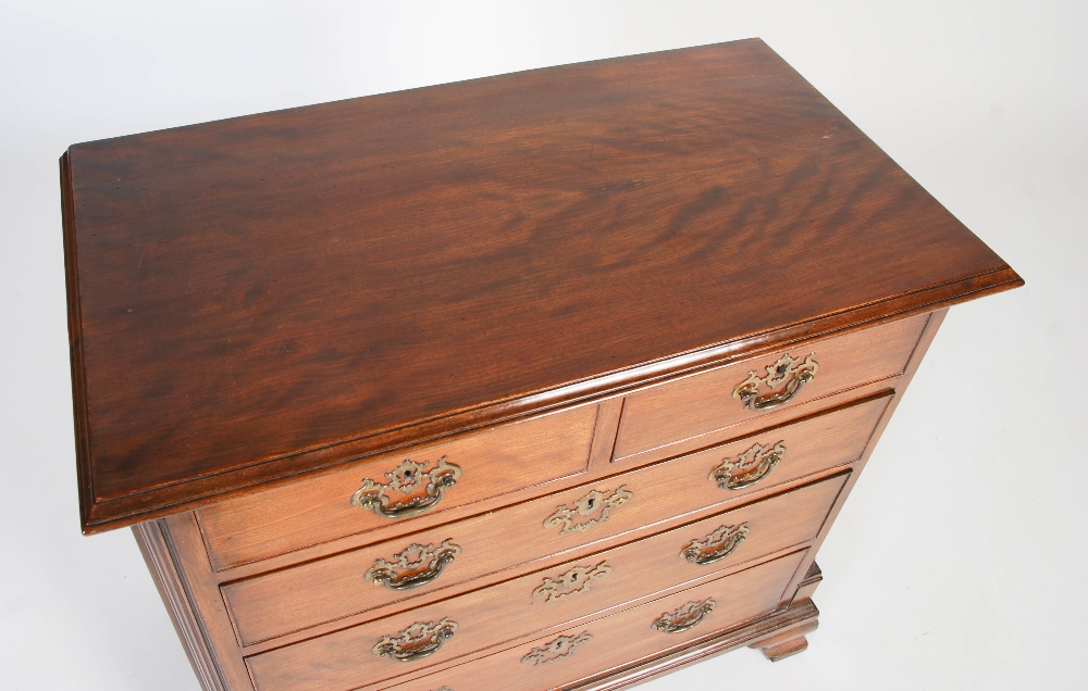 A late 19th/ early 20th century George III style chest, the rectangular top with moulded edge over - Image 2 of 7