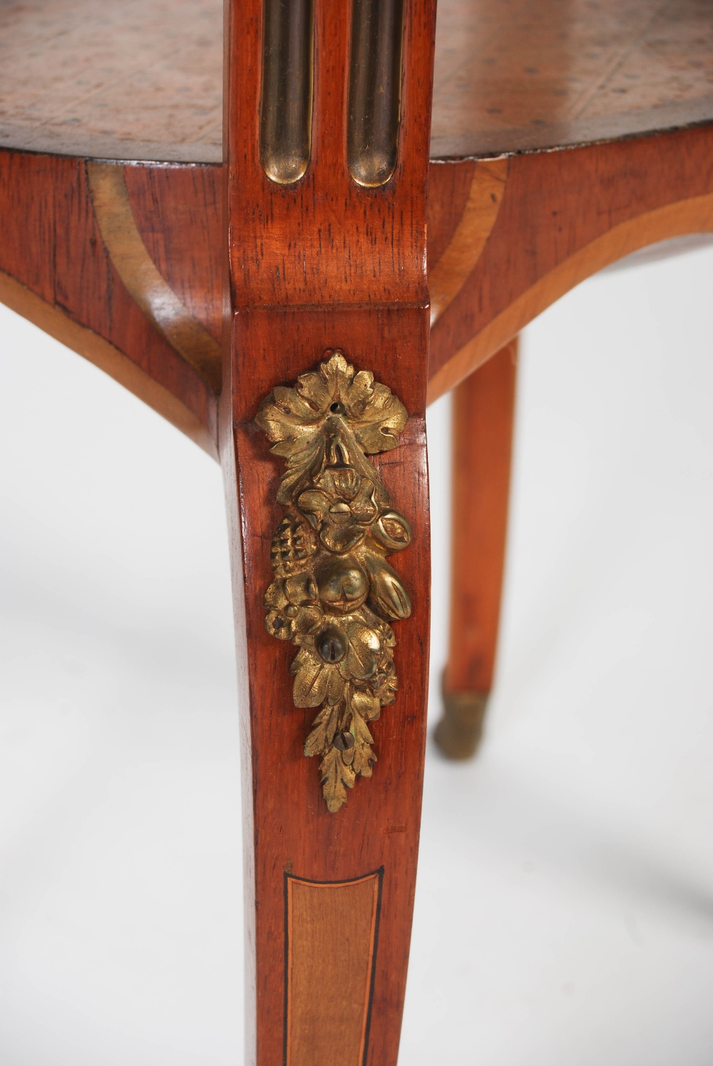 A late 19th/ early 20th century specimen wood and gilt metal mounted occasional table, the oval- - Image 7 of 12