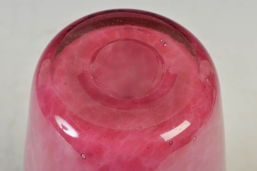 A Liberty colour combination Monart vase, probably shape UA, mottled purple and pink with opaque - Image 2 of 2