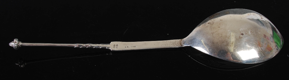 Alexander Ritchie, a silver nunnery spoon, Birmingham, probably 1932, makers mark ICA, stamped A. - Image 5 of 6