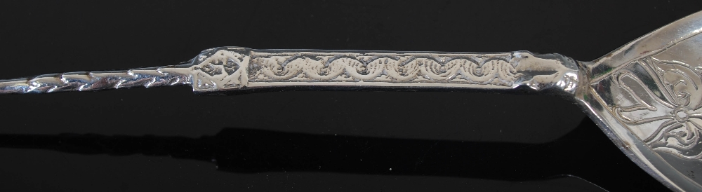 Alexander Ritchie, a silver nunnery spoon, Birmingham, probably 1932, makers mark ICA, stamped A. - Image 3 of 6