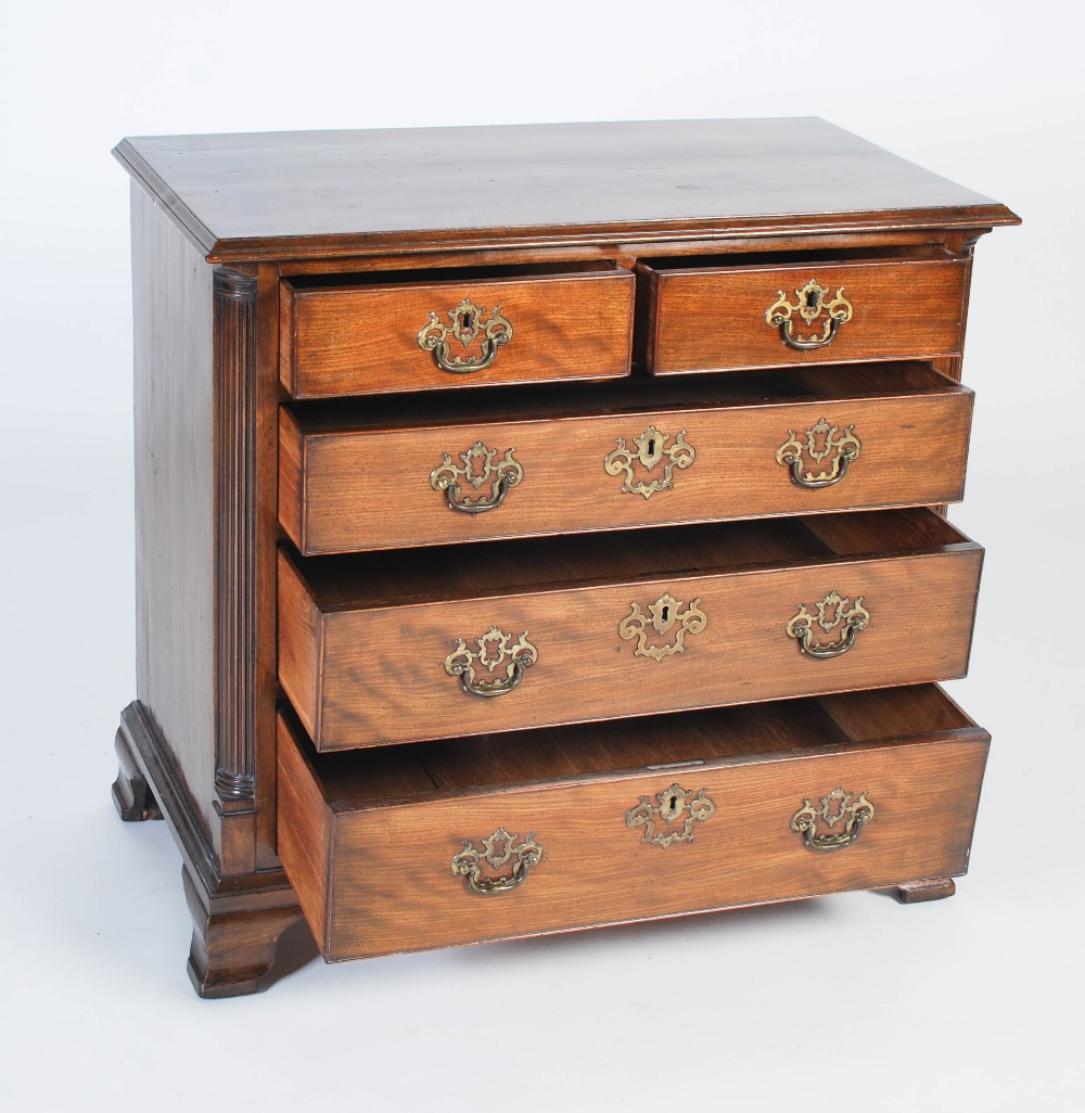 A late 19th/ early 20th century George III style chest, the rectangular top with moulded edge over - Image 6 of 7