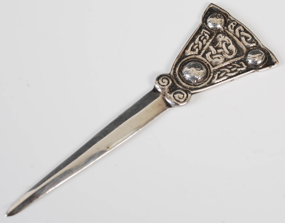 Alexander Ritchie, a white metal paper knife/ letter opener in the form of a sword, inscribed to one - Image 7 of 9