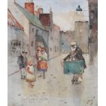 James Watterson Herald (1859-1914) The Organ Grinder watercolour, signed lower right and inscribed