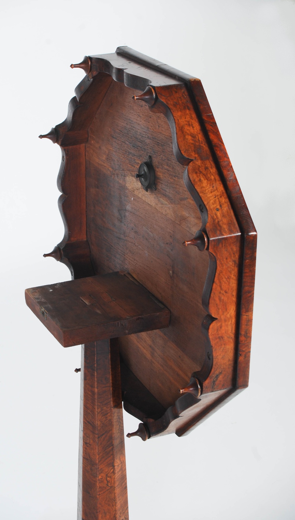 A 19th century burr wood snap-top occasional table, the hinged octagonal top with radiating burr - Image 8 of 8