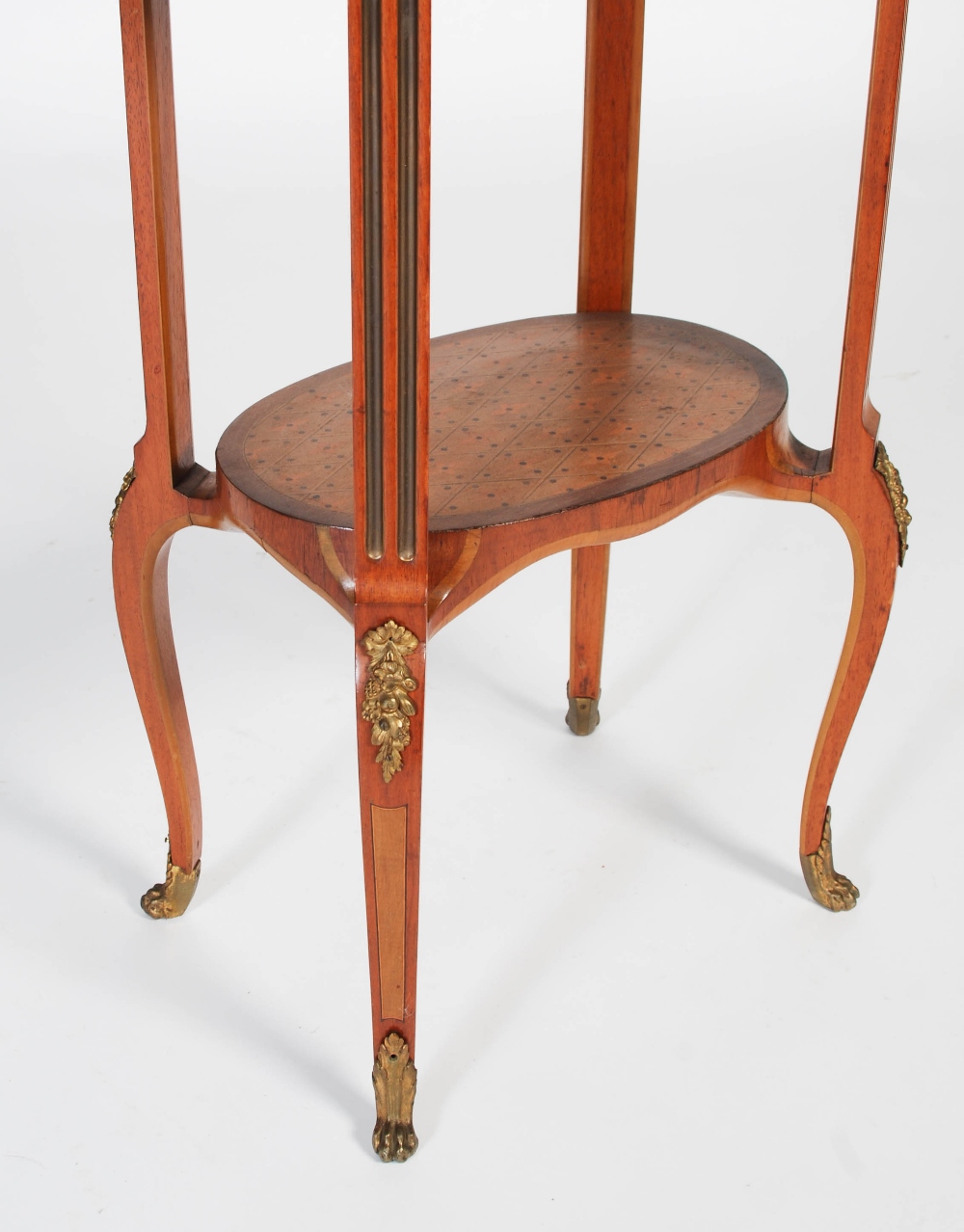 A late 19th/ early 20th century specimen wood and gilt metal mounted occasional table, the oval- - Image 5 of 12