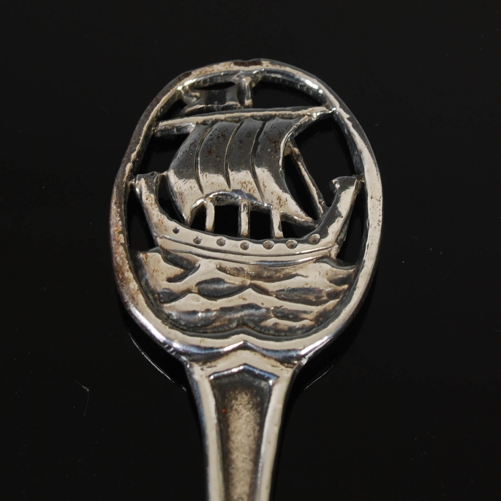 Alexander Ritchie, a silver spoon, Birmingham, 1937, makers mark of ICA, stamped A.R. IONA, the - Image 3 of 6
