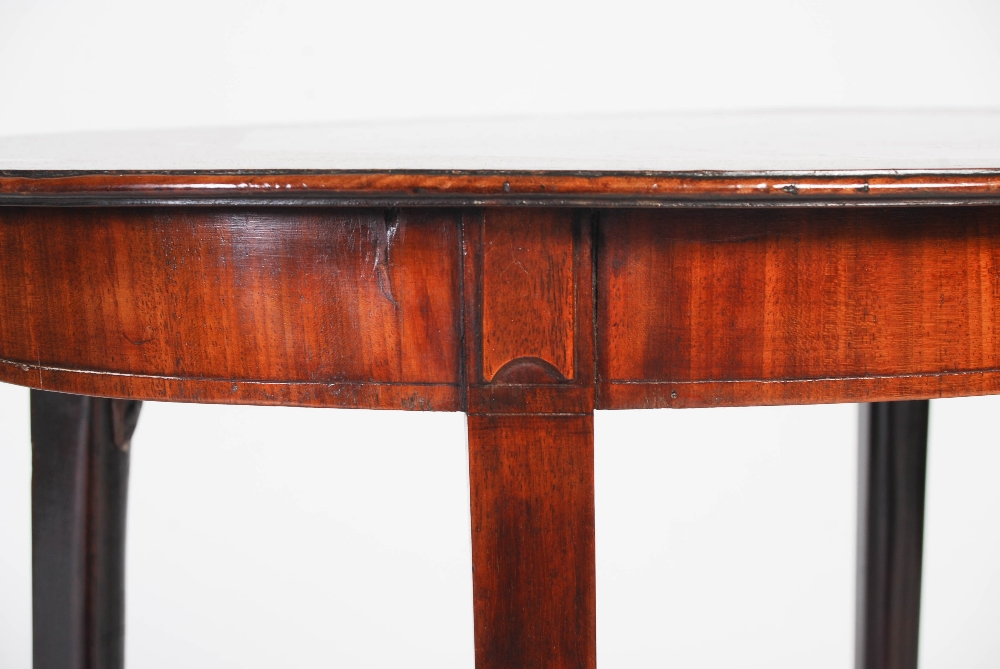 A 19th century mahogany occasional table, the oval-shaped top with boxwood lined and rosewood banded - Image 3 of 6