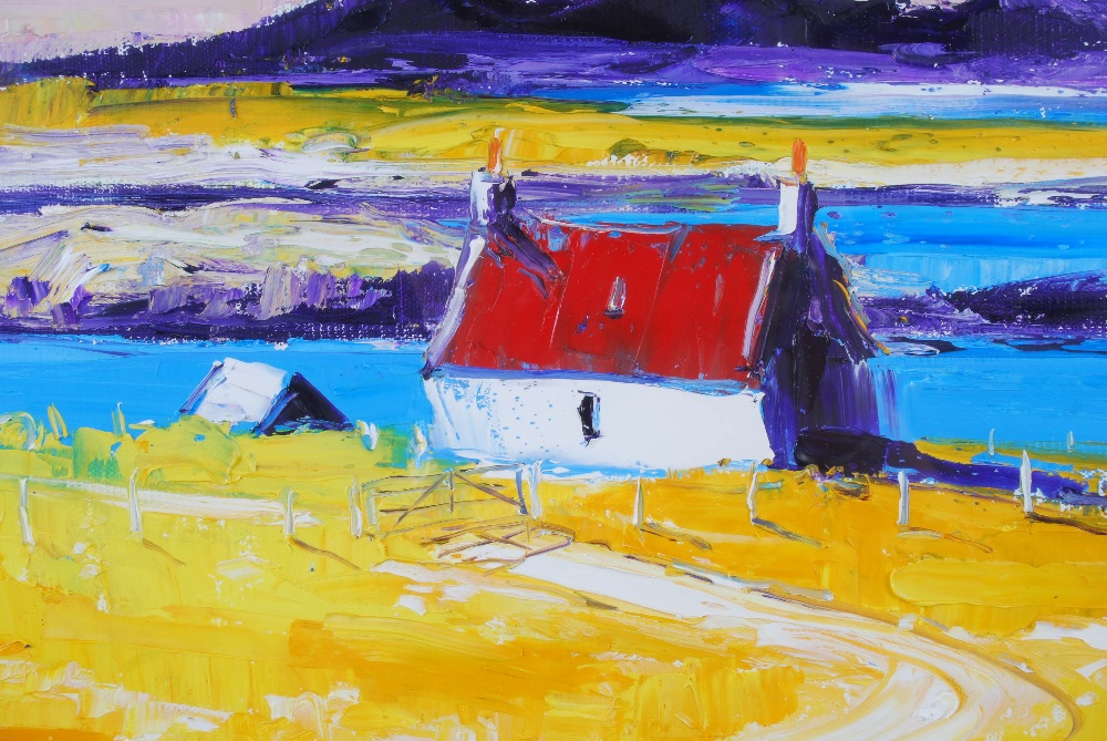 •AR John Lowrie Morrison (Jolomo) OBE (b.1948) High Summer on North Uist oil on canvas, signed lower - Image 4 of 7