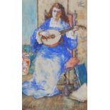 James Watterson Herald (1859-1914) An Old Italian Song watercolour, signed and dated '87 lower left,