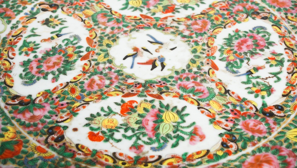 A Chinese darkwood and porcelain mounted barrel-shaped stool, Qing Dynasty, the circular top inset - Image 3 of 6