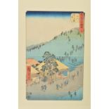 Utagawa Hiroshige (1797-1858) Futagawa, The fifty-three Stations of the Tokaido Road woodblock print