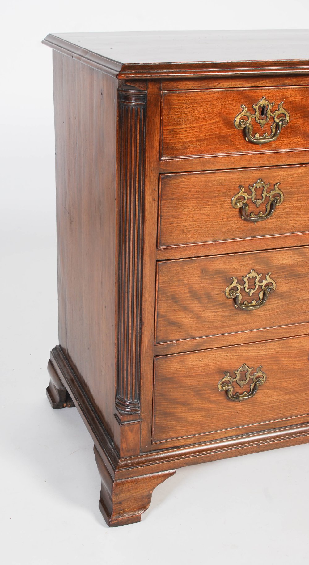 A late 19th/ early 20th century George III style chest, the rectangular top with moulded edge over - Image 3 of 7