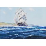 •AR A. D. Bell (1884-1966) In the Channel and another, Off the Dover Coast, a pair watercolours,