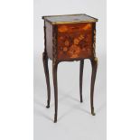 A late 19th century French rosewood, marquetry and gilt metal mounted side cabinet/ occasional