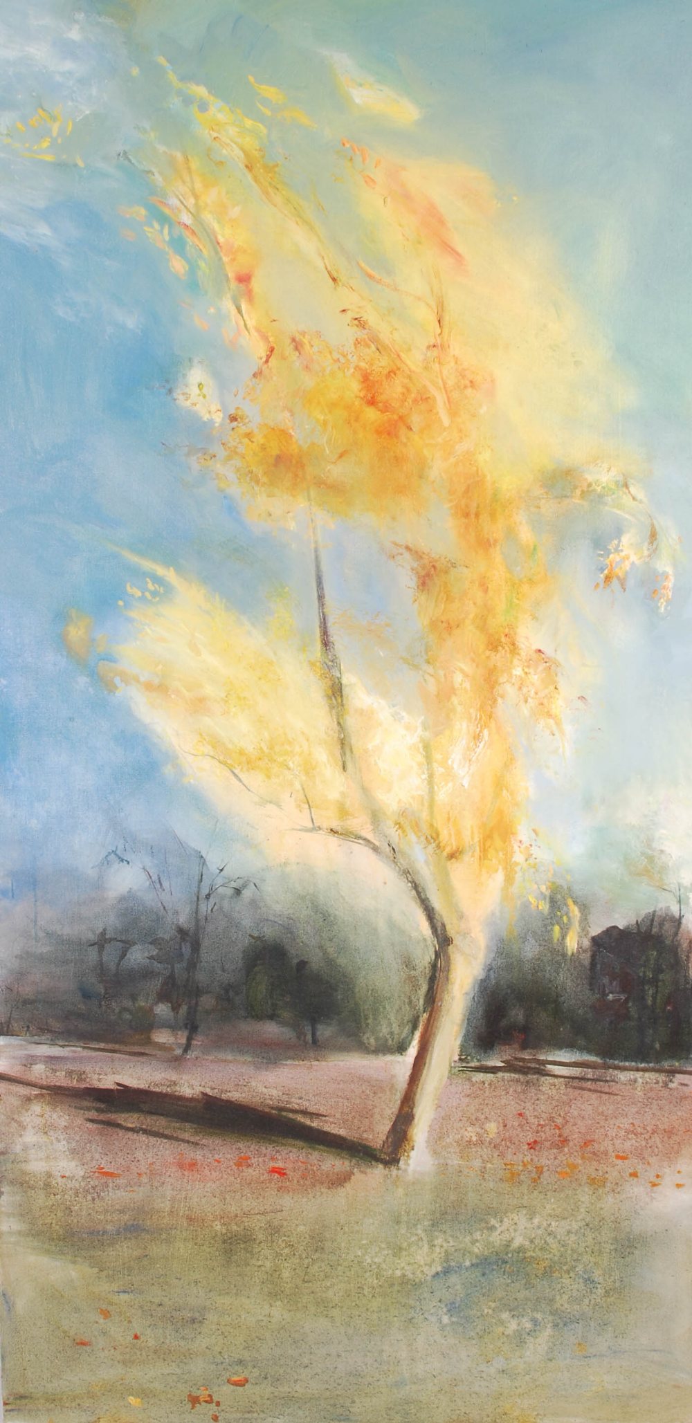 •AR Sophie Knight (b.1965) Autumn Blaze 2 oil on canvas 180.5cm x 90cm - Image 2 of 5