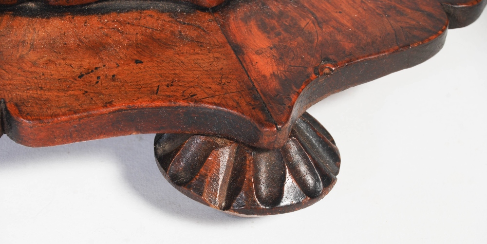 A 19th century burr wood snap-top occasional table, the hinged octagonal top with radiating burr - Image 6 of 8