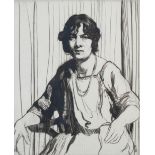 •AR William Lee Hankey RWS RI RE (1869-1952) Tragedienne etching, signed in pencil, WLH blind