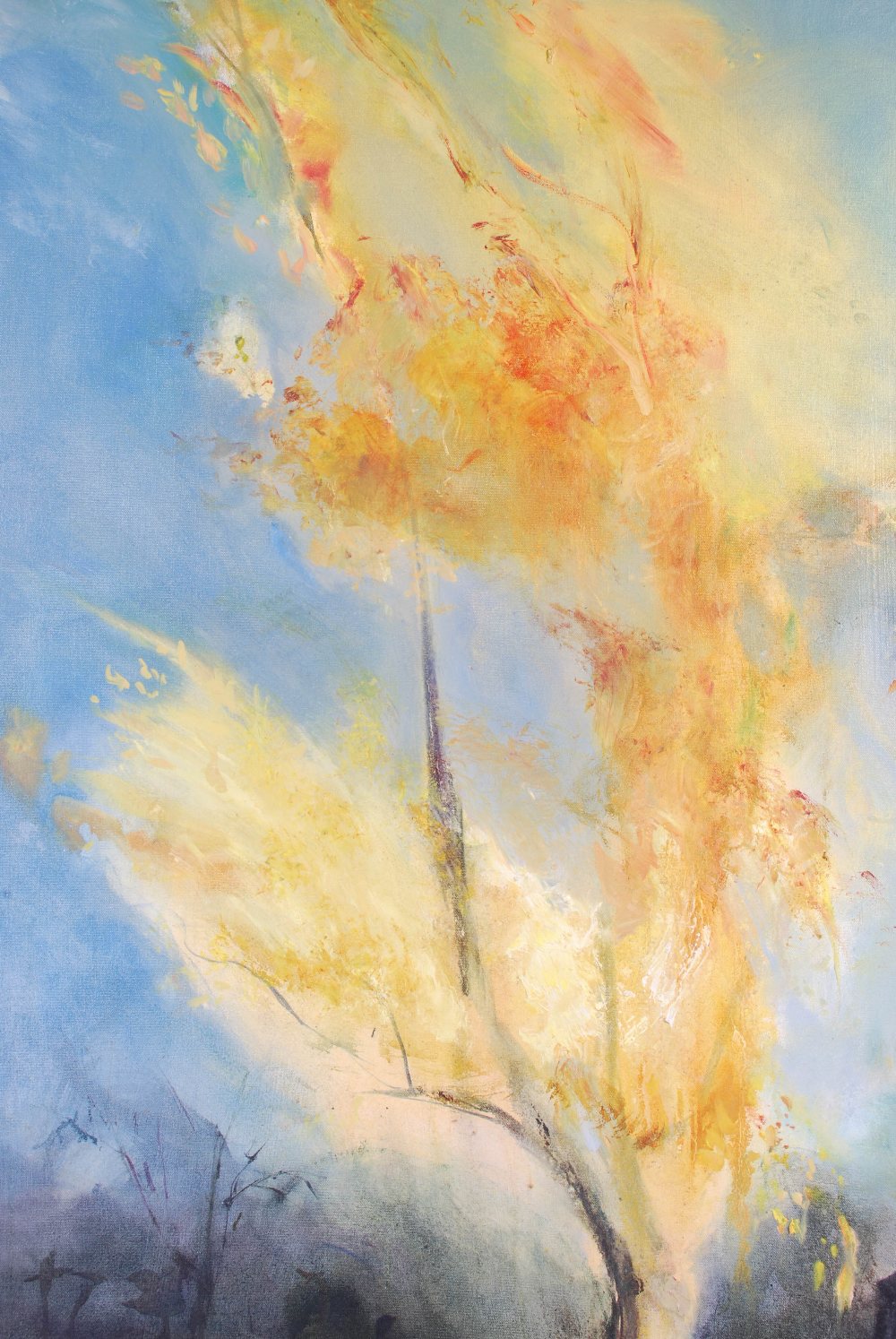 •AR Sophie Knight (b.1965) Autumn Blaze 2 oil on canvas 180.5cm x 90cm - Image 4 of 5