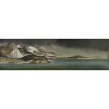 •AR Tom Hovell Shanks RSW RGI PAI (1921-2020) Storr Rocks, Skye watercolour, signed lower right,