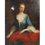 18th century Scottish School Portrait of Elizabeth Hamilton, Innerwick, Wife of George Dundas oil on